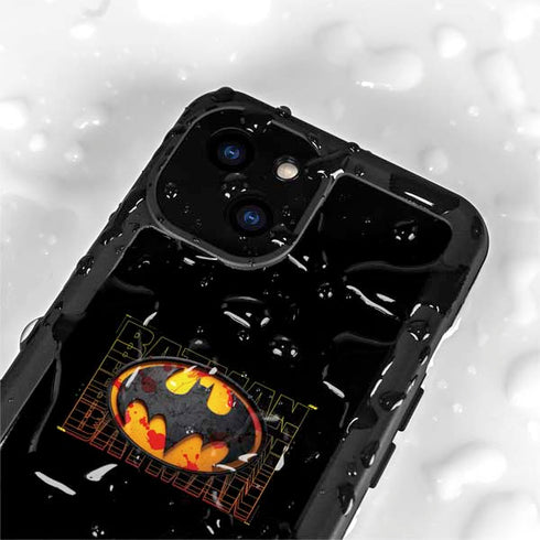 DC Comics The Flash Movie: Batman Bloody Logo iPhone 15 Waterproof Case